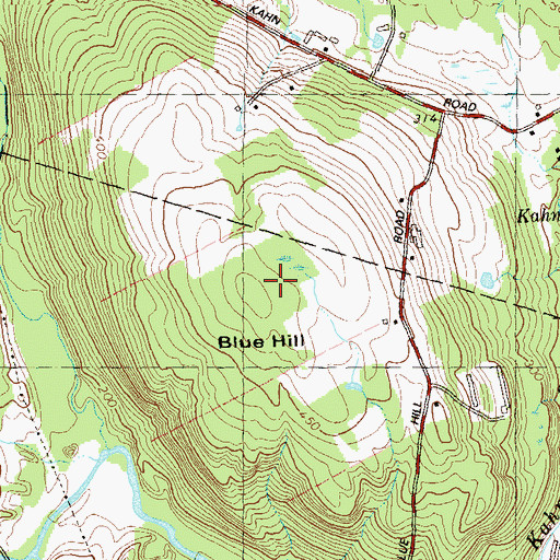 Topographic Map of Blue Hill, CT