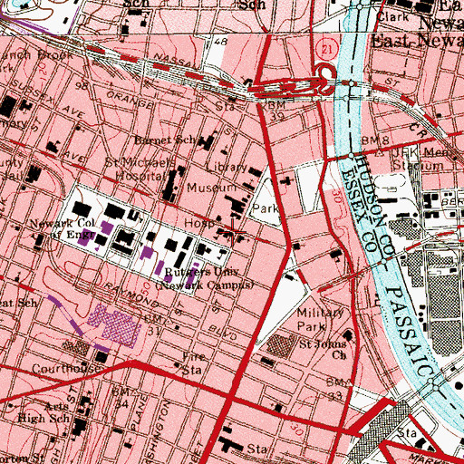 Topographic Map of Cornwell Center, NJ