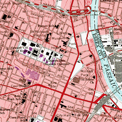 Topographic Map of Center for Law and Justice, NJ