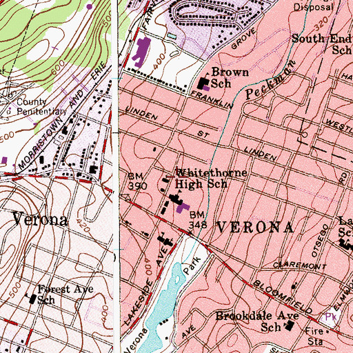 Topographic Map of Church of the Holy Spirit, NJ