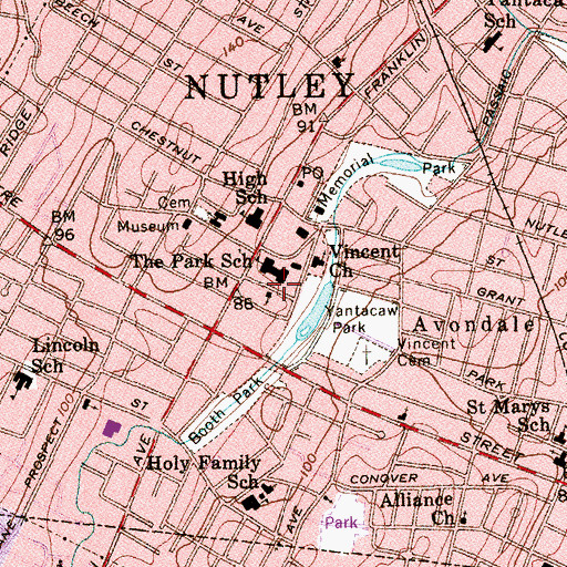 Topographic Map of Bethel Assembly Church, NJ