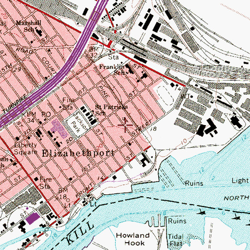 Topographic Map of Pioneer Homes, NJ