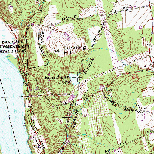 Topographic Map of Boardman Pond, CT