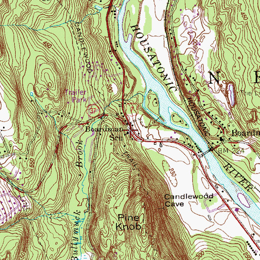 Topographic Map of Boardman School, CT