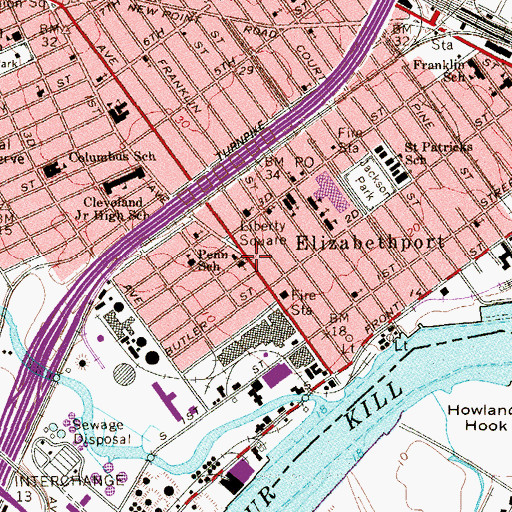 Topographic Map of Greystone Presbyterian Church, NJ
