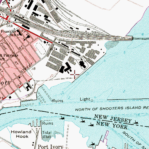 Topographic Map of Calvary Church of God, NJ