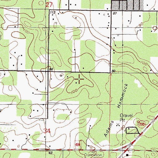 Topographic Map of Timber Ridge Community Church, FL