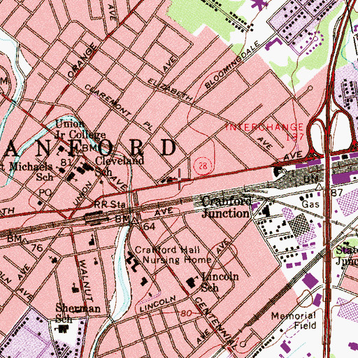 Topographic Map of Trinity Church, NJ