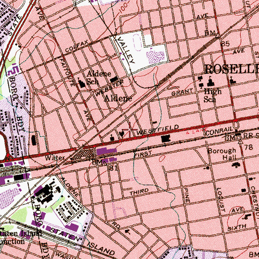 Topographic Map of Church of the Assumption, NJ