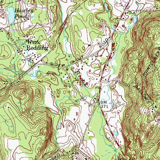 Topographic Map of Bogus Mountain Brook, CT