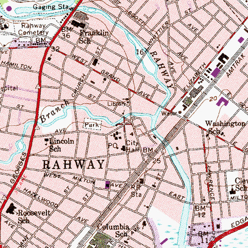 Topographic Map of Ebenezer African Methodist Episcopal Church, NJ