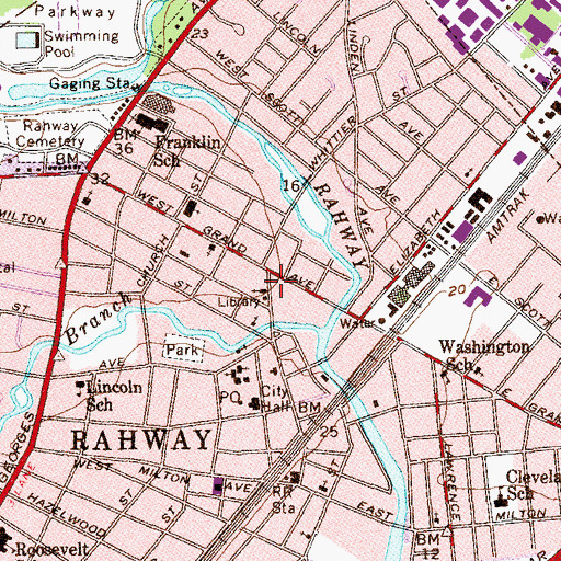 Topographic Map of Saint Johns Greek Catholic Church, NJ