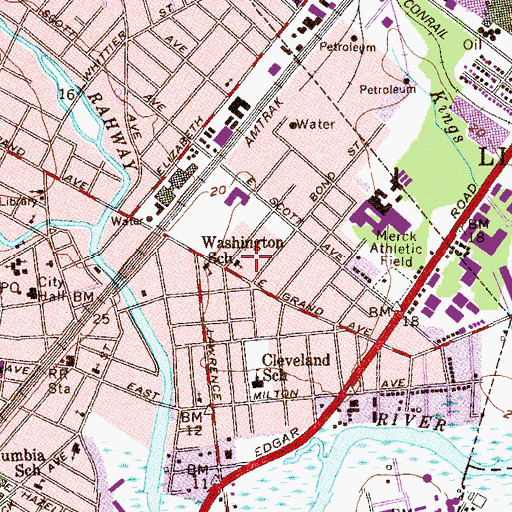 Topographic Map of Grand Street Chapel (historical), NJ