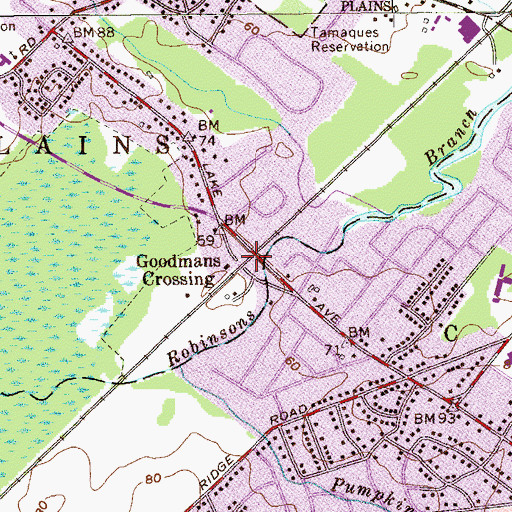Topographic Map of Goodmans Crossing Station (historical), NJ