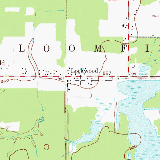 Topographic Map of Lockwood Post Office (historical), OH