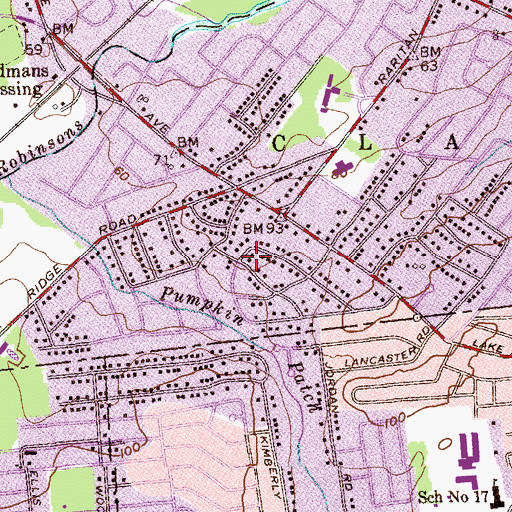 Topographic Map of Locust Grove Country Club (historical), NJ