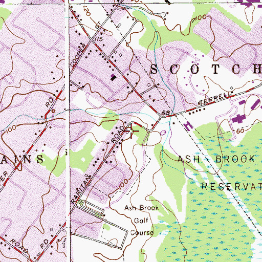 Topographic Map of Scotch Plains Grade School (historical), NJ