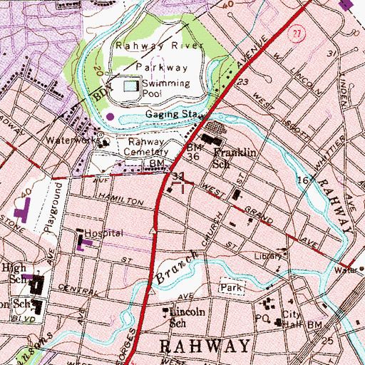 Topographic Map of Holy Comforter Episcopal Church, NJ
