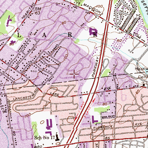 Topographic Map of Westfield Airport (historical), NJ