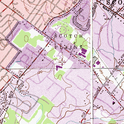 Topographic Map of Netherwood Golf Course (historical), NJ