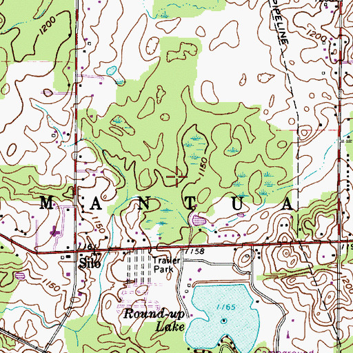 Topographic Map of Twinsburg Post Office, OH