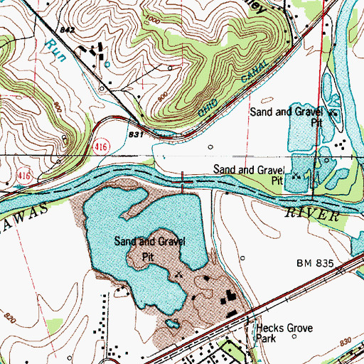 Topographic Map of North Springfield Post Office (historical), OH