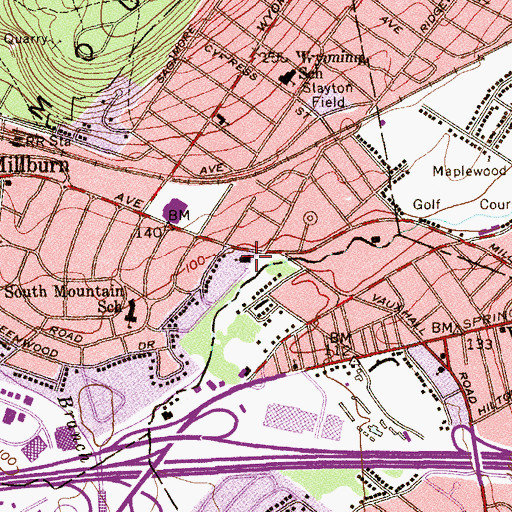 Topographic Map of Congregation B'nai Israel, NJ