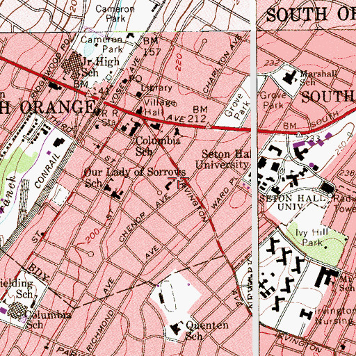 Topographic Map of Congregation Beth El, NJ