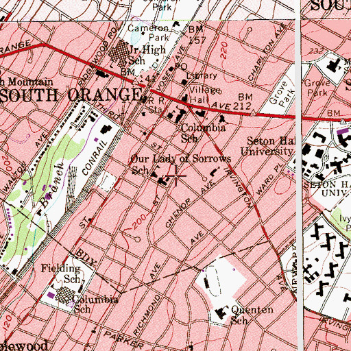 Topographic Map of Our Lady of Sorrows Roman Catholic Church, NJ