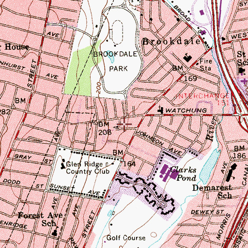 Topographic Map of Advent Episcopal Church, NJ