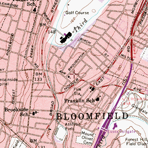 Topographic Map of Korean United Presbyterian Church, NJ