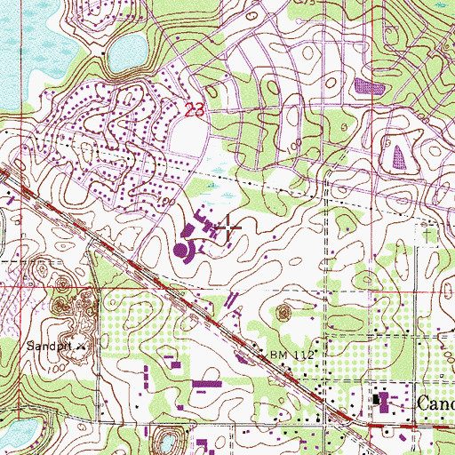 Topographic Map of Lake Weir High School Stadium, FL