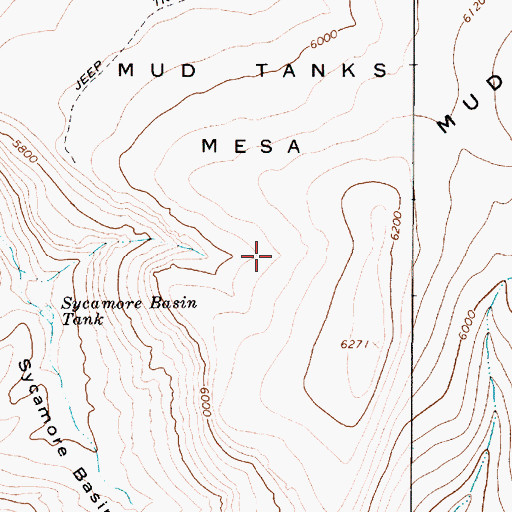 Topographic Map of Holdup Tank, AZ