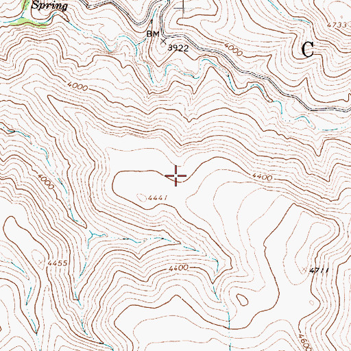 Topographic Map of Rim Tank, AZ