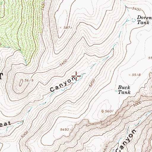 Topographic Map of Potholes Tank, AZ