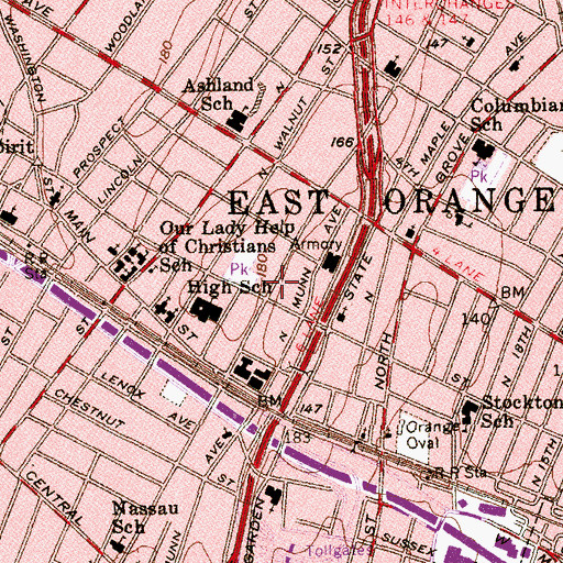 Topographic Map of Eden House for the Mentally Retarded, NJ