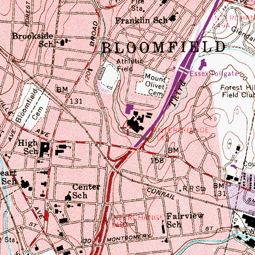 Topographic Map of Oakes Pond (historical), NJ