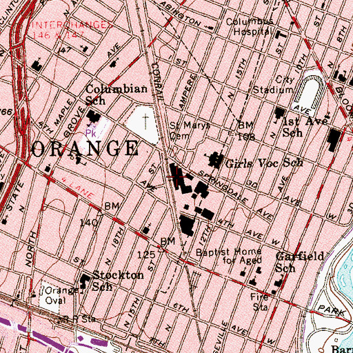 Topographic Map of Ampere Station, NJ