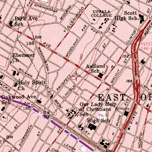 Topographic Map of Jackson Academy, NJ