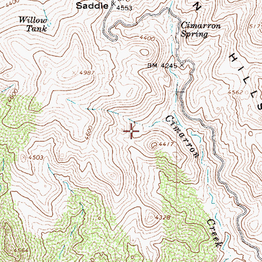 Topographic Map of Viede Tank, AZ