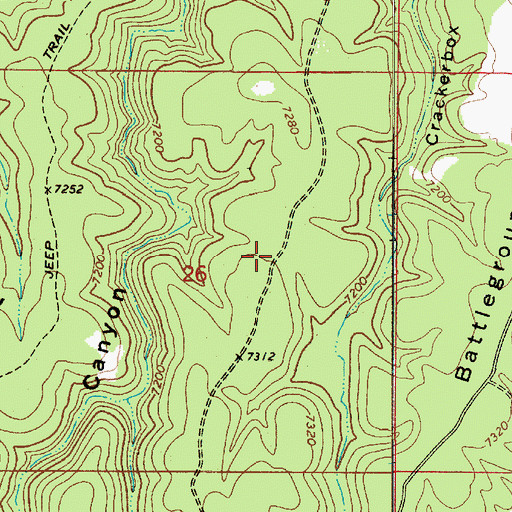 Topographic Map of Jiffer Tank, AZ