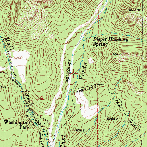 Topographic Map of Washington Park Trailhead, AZ