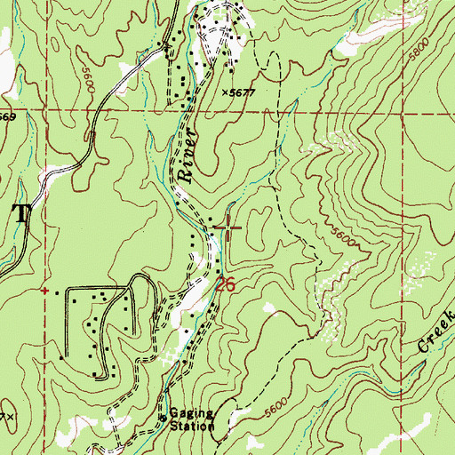 Topographic Map of Verde Glen Campground, AZ