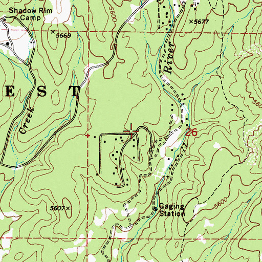 Topographic Map of Verde Glen, AZ