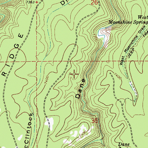 Topographic Map of Floyd Spring, AZ