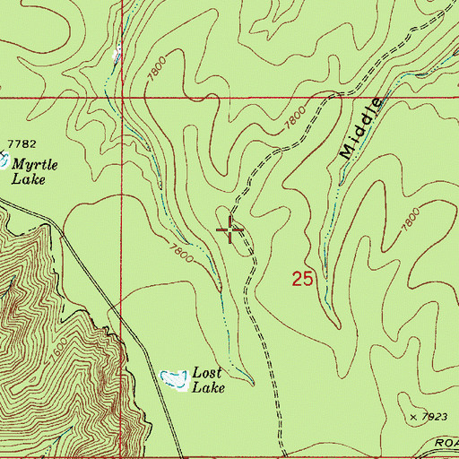 Topographic Map of Middle Leonard Number Two Spring, AZ