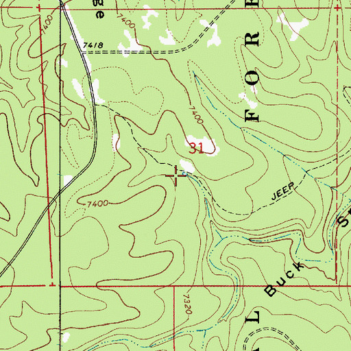Topographic Map of Jones Tank, AZ