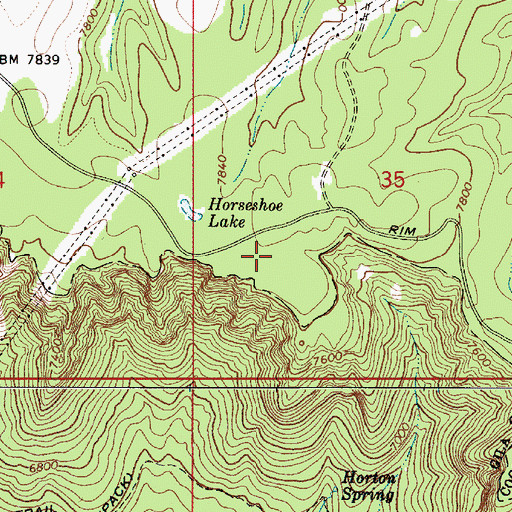 Topographic Map of Horton Trailhead, AZ
