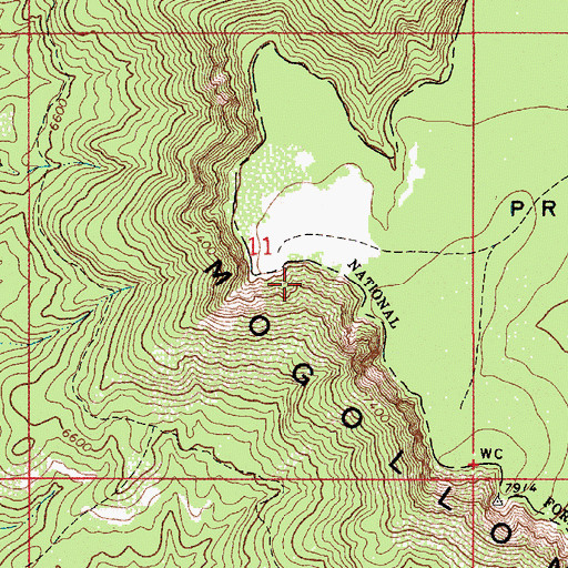 Topographic Map of Promontory Trailhead, AZ