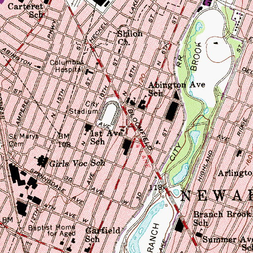 Topographic Map of Church of Our Saviour, NJ